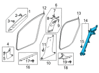 OEM 2022 Honda Civic GARNISH, R- *NH900L* Diagram - 84141-T20-A11ZA