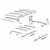 OEM 2021 Jeep Wrangler Soft Top Cylinder Diagram - 68398989AA