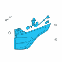 OEM 2017 Ford Escape Tail Lamp Assembly Diagram - GJ5Z-13404-G