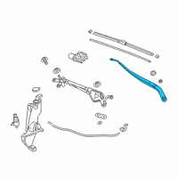 OEM Acura RDX Arm, Windshield Wiper Diagram - 76600-TJB-A01