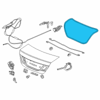 OEM 2015 Honda Civic Weatherstrip, Trunk Lid Diagram - 74865-TR3-A01