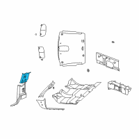 OEM 2006 Dodge Ram 1500 Panel-B Pillar Upper Trim Diagram - 5GR30BD1AD