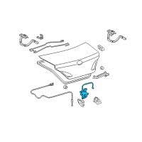 OEM 2012 Toyota Avalon Lock Assembly Diagram - 64600-AC030