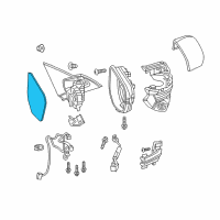 OEM 2019 Honda Insight Set Passenger Side, Mirror Complete Diagram - 76203-TBA-C01