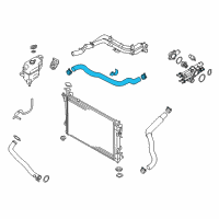 OEM 2018 Hyundai Santa Fe Sport Hose-Radiator Inlet Diagram - 25411-4Z700