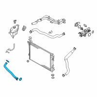 OEM 2015 Hyundai Santa Fe Sport Pipe & O-Ring Assembly-Water Inlet Diagram - 25460-2G201