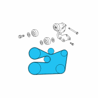 OEM 2017 Toyota Avalon Serpentine Belt Diagram - 90916-A2019