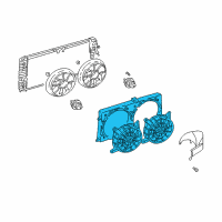 OEM Oldsmobile Alero Shroud Kit, Engine Electric Coolant Fan Diagram - 88957397