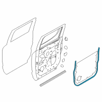 OEM 2019 Nissan Titan XD WEATHERSTRIP-REAR DOOR, LH Diagram - 82831-9FV0B