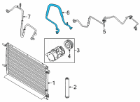 OEM Ford Mustang AC Hose Diagram - KR3Z-19D742-B