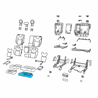 OEM 2016 Jeep Cherokee Seat Cushion Foam Rear Left Diagram - 68193953AB