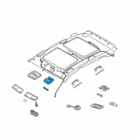 OEM 2010 Hyundai Tucson Overhead Console Lamp Assembly Diagram - 92820-2S000-MCH