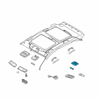 OEM 2014 Hyundai Tucson Room Lamp Assembly Diagram - 92850-2S000-MCH