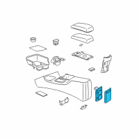 OEM 2005 Pontiac Grand Am Holder Asm, Front Floor Console Rear Cup *Gray Diagram - 12463109