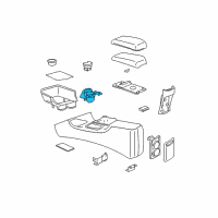 OEM 2000 Pontiac Grand Am Holder Asm, Front Floor Console Front Cup *Graphite Diagram - 22627372