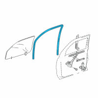 OEM 2006 Lexus GX470 Run, Front Door Glass Diagram - 68141-60050