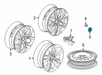 OEM 2022 Acura MDX Cap Assembly, Wheel Center Diagram - 44732-TGV-A30