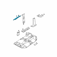 OEM 2003 Hyundai Santa Fe Trim Assembly-Front Pillar LH Diagram - 85810-26000-BU