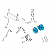 OEM 2015 Ford F-250 Super Duty Power Steering Pump Diagram - BC3Z-3A696-C