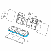 OEM 2007 Dodge Magnum Seat Cushion Foam Diagram - 5139653AA