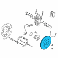 OEM 2020 Infiniti Q60 Rotor-Disc Brake, Rear Diagram - 43206-1CA0A