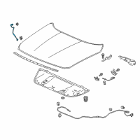 OEM Honda Accord Stay, Hood Open Diagram - 74145-TVA-A00