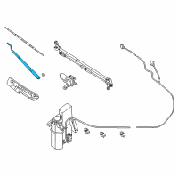 OEM Nissan NV1500 Windshield Wiper Arm Assembly Diagram - 28881-1PA0A