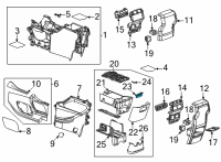 OEM Cadillac Compartment Door Latch Diagram - 84767863