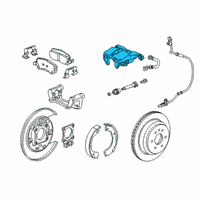 OEM 2015 Chevrolet Colorado Caliper Asm-Rear Brake (W/O Brake Pads & Bracket Diagram - 23387174