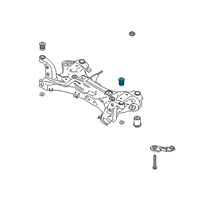 OEM 2022 Hyundai Elantra Bushing-Crossmember Mounting Diagram - 62485-F2000