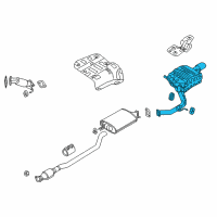 OEM 2018 Kia Sorento Rear Muffler Assembly Diagram - 28710C6250