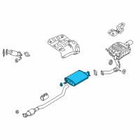 OEM 2018 Kia Sorento Center Muffler Assembly Diagram - 28650C6600