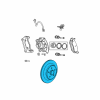 OEM 2016 Ram 1500 Brake Rotor Diagram - 52009968AD
