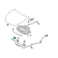 OEM 2018 Infiniti Q70L Hood Lock Assembly Diagram - 65601-1MA0B