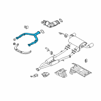 OEM 2012 Nissan 370Z Front Exhaust Tube Assembly Diagram - 20020-6GA0A