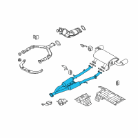 OEM 2009 Nissan 370Z Exhaust, Sub Muffler Assembly Diagram - 20300-1EA0A
