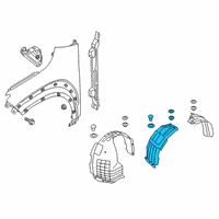 OEM Hyundai Kona Electric Front Wheel Front Piece Guard, Left Diagram - 86813-K4000