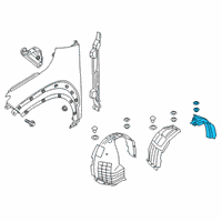 OEM 2021 Hyundai Kona Electric Front Wheel Front Piece Guard, Left Diagram - 86815-K4000