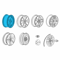 OEM 2013 Chevrolet Cruze Wheel, Steel Diagram - 39014295