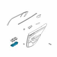 OEM 2018 Kia Stinger Power Window Unit Assembly Diagram - 93581J5010