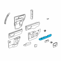 OEM 1996 Chevrolet Blazer ARMREST, Armrest Diagram - 15701329