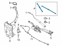 OEM BMW M235i xDrive Gran Coupe SET OF WIPER BLADES Diagram - 61-61-5-A25-860