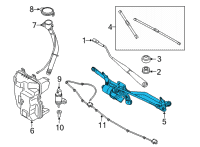 OEM 2020 BMW 228i xDrive Gran Coupe LINKAGE FOR WIPER SYSTEM WIT Diagram - 61-61-5-A36-EB0