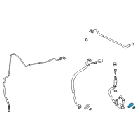 OEM Ford Hose & Tube Assembly O-Ring Diagram - 1W1Z-19E889-BB