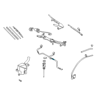 OEM 2001 Toyota Prius Washer Hose Connector Diagram - 85378-60350