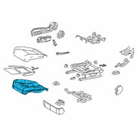 OEM Lexus UX250h Pad FR Seat Cushion Diagram - 71511-76050