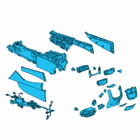 OEM 2017 Cadillac CTS Console Assembly Diagram - 23206029