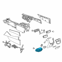 OEM 2015 Cadillac CTS Rear Compartment Diagram - 23355053