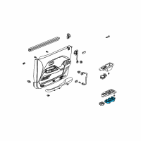 OEM 2005 Honda Pilot Switch Assembly, Power Window Master (Black) Diagram - 35750-S9V-A01ZA