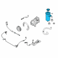 OEM 2017 BMW X5 Power Steering Fluid Oil Reservoir Tank Diagram - 32-41-6-782-286